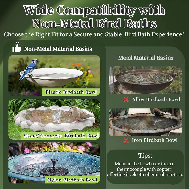 Yncotte 99.99% Pure Copper Bird Bath Disk, Triple-Point Support Design Lower Cleaning Frequency for Physical Safe Water Purify Outdoor Bird Bowls All-Season - Image 5